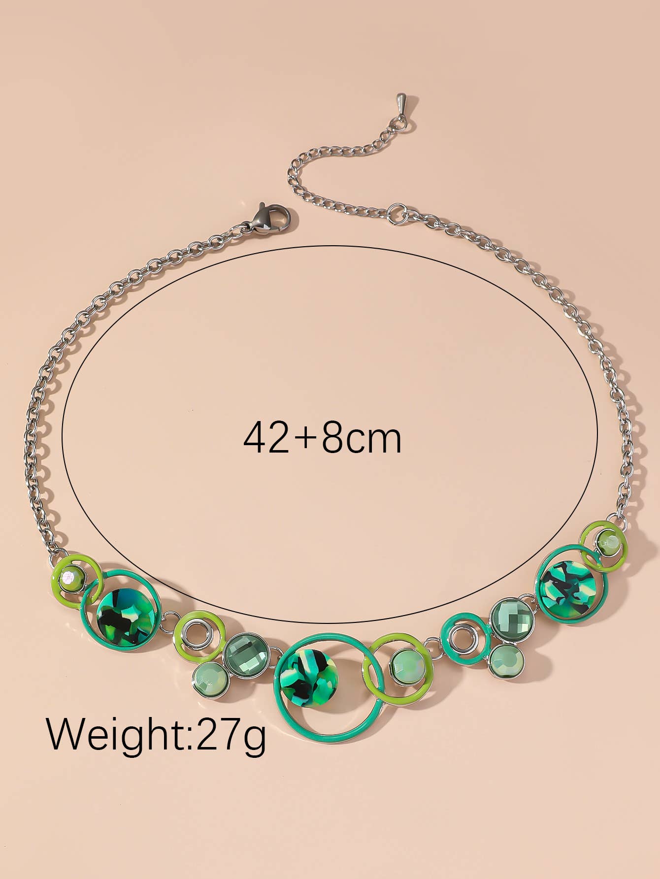Green Circles Necklace