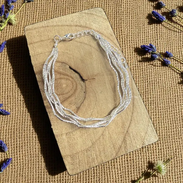 Silver Multi-Strand Twisted Bracelet