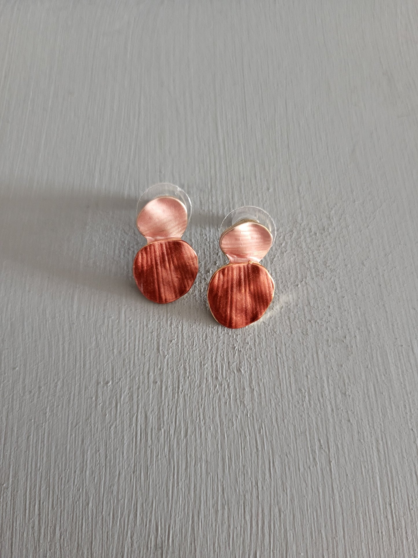 Pink & Gold Circle Necklace Set