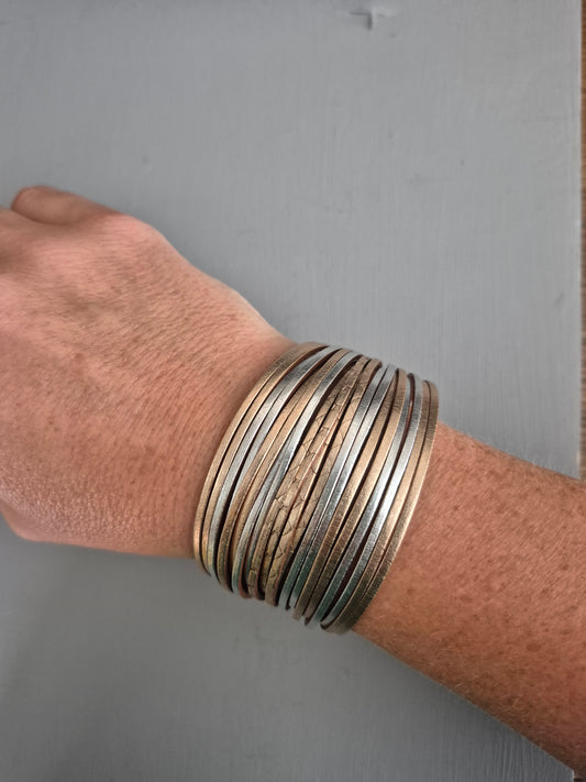 Rose Gold & Silver Multistrand Magnetic Bracelet