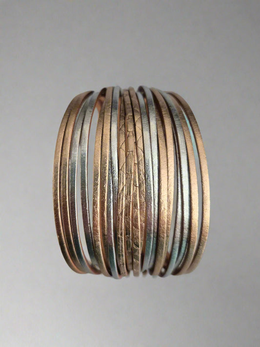 Rose Gold & Silver Multistrand Magnetic Bracelet