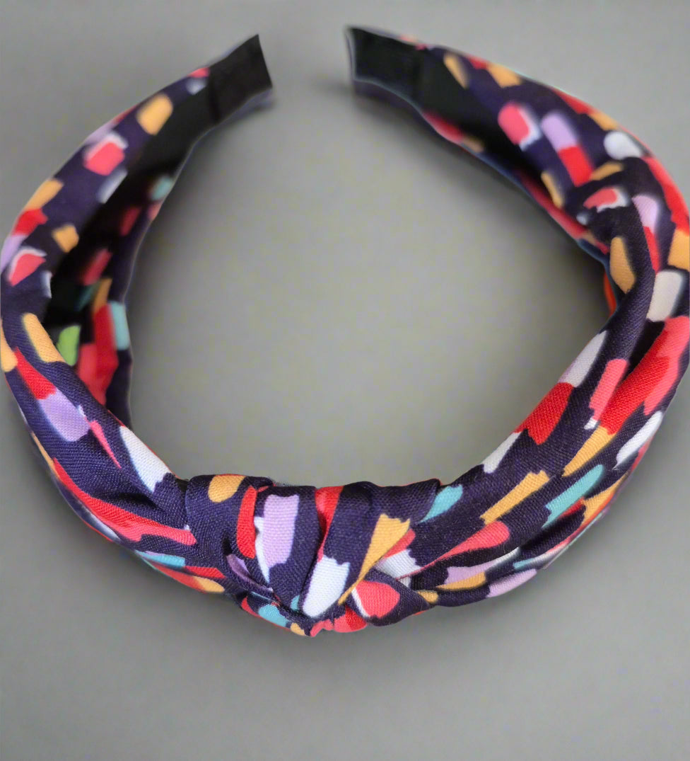 Multi-coloured Knotted Hairband