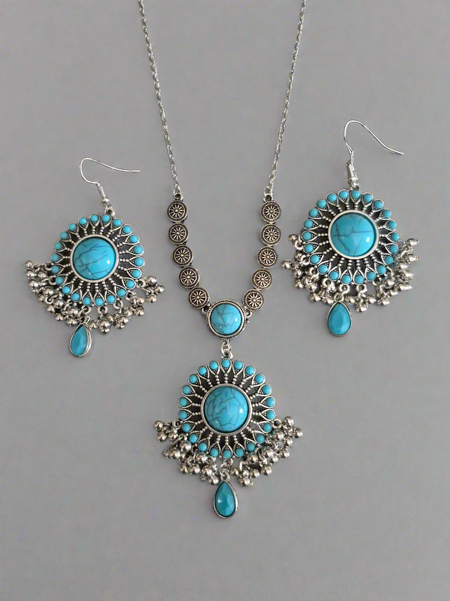Turquoise Necklace and Earring Set