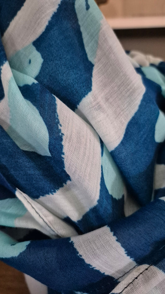 Blue & Turquoise Summer Scarf