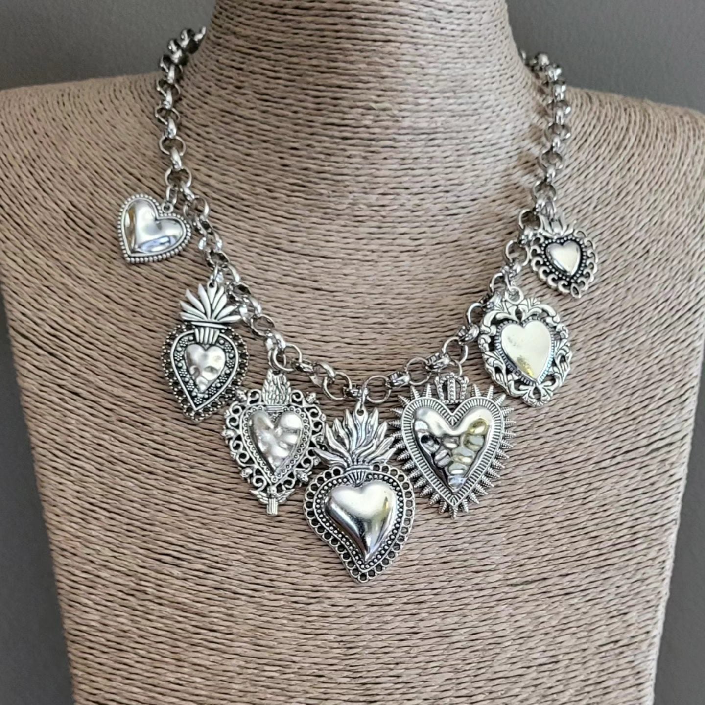 Silver Heart Charm Necklace