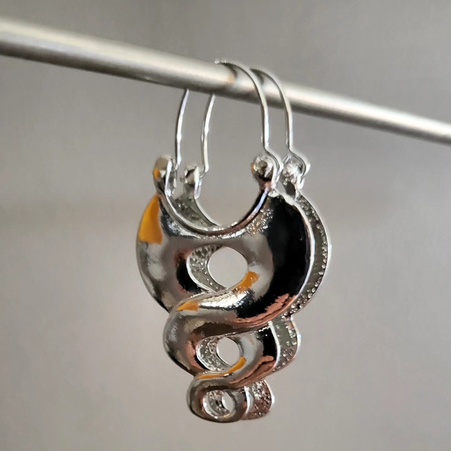Swirl Effect Drop Earrings