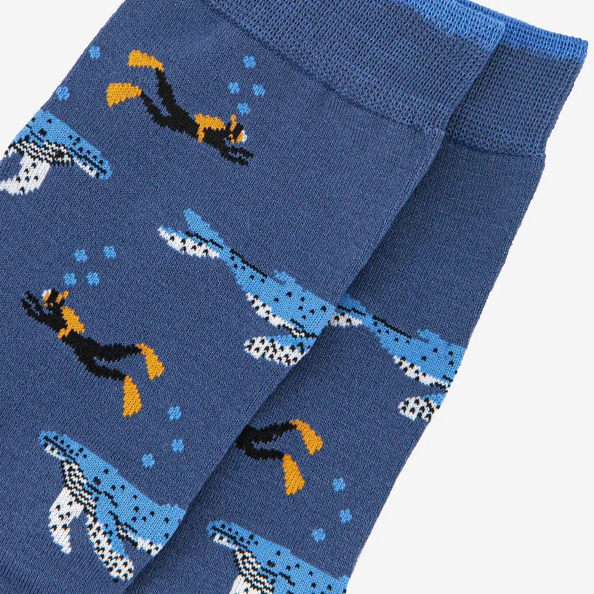 Men's Scuba Diver and Whale Bamboo Socks