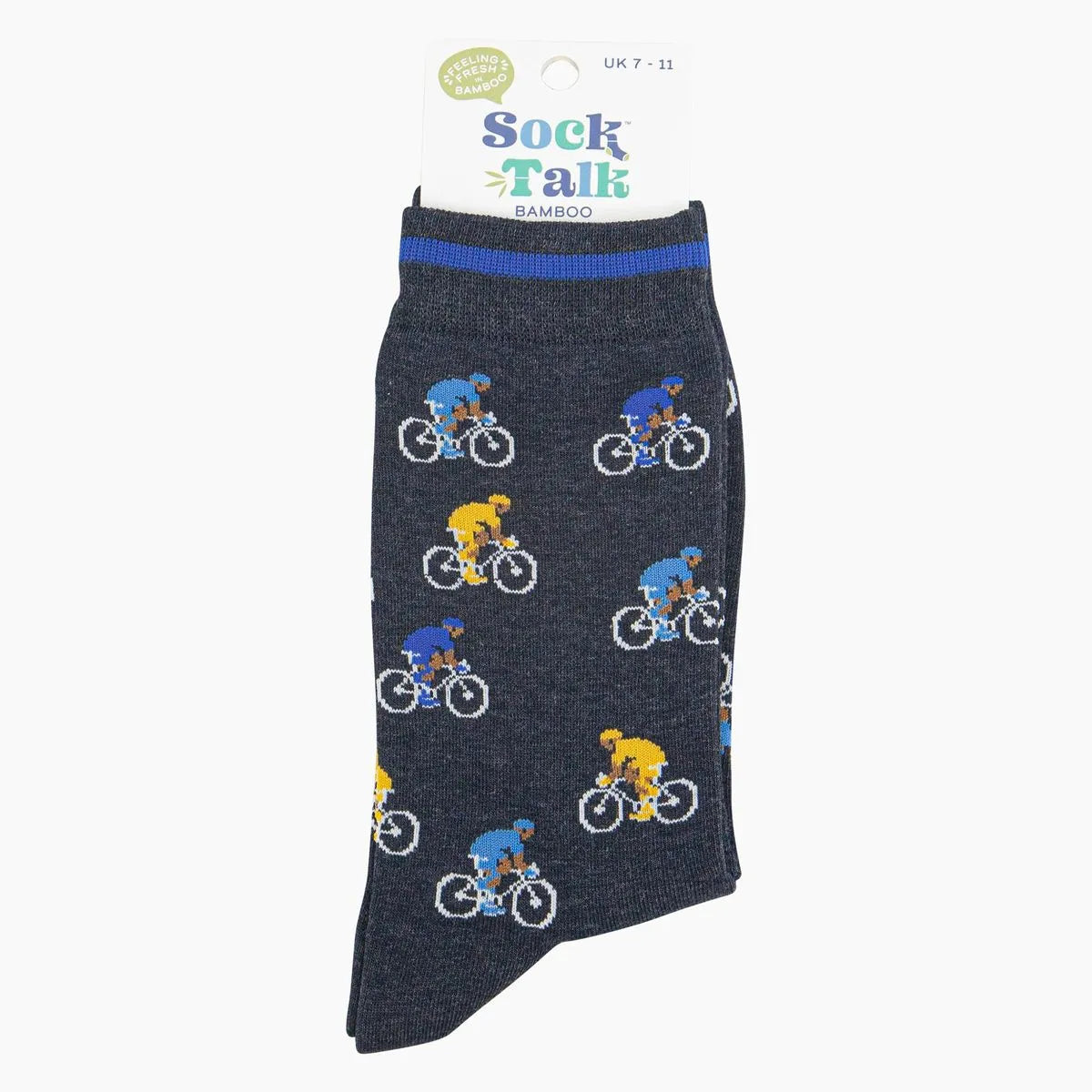 Men's Mountain Bike Print Socks in Black