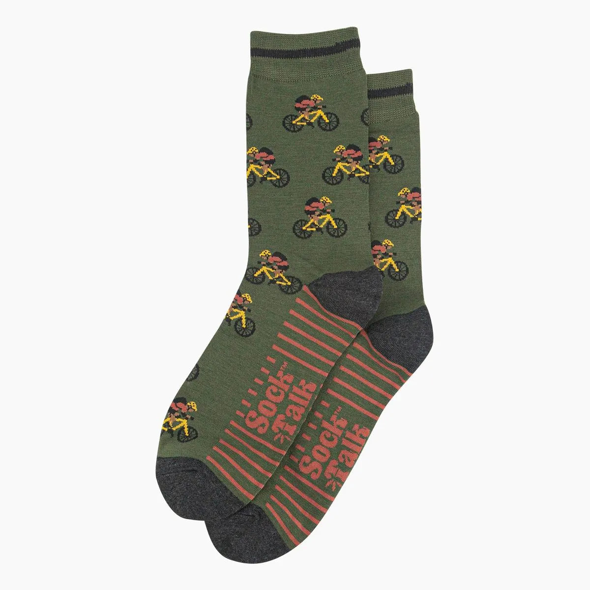 Men's Bamboo Socks - Khaki, Mountain Bikers