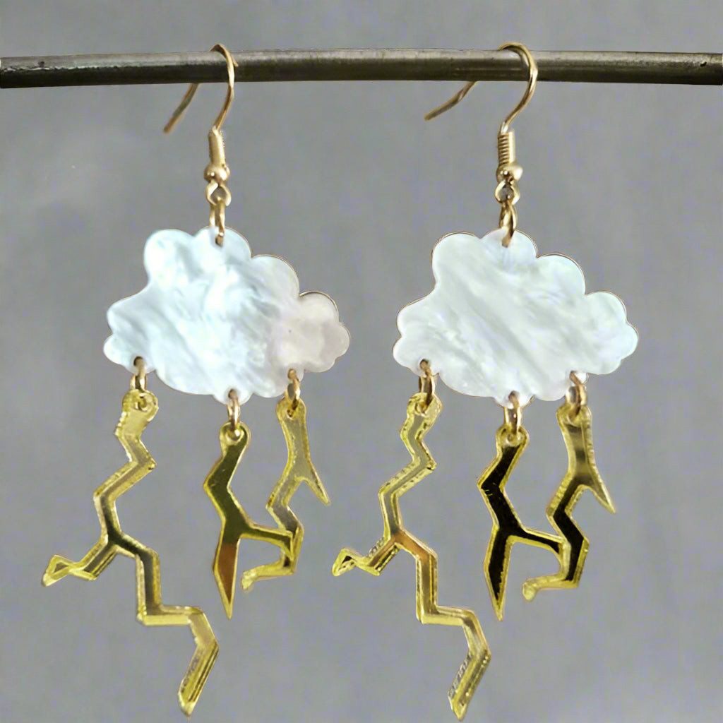 Acrylic Lightning Drop Earrings