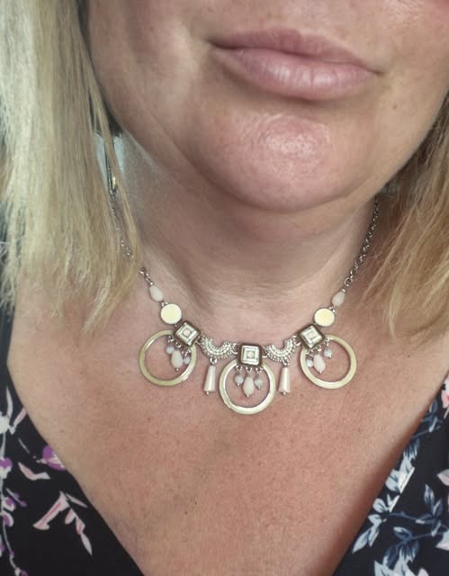 Beige Circle Necklace