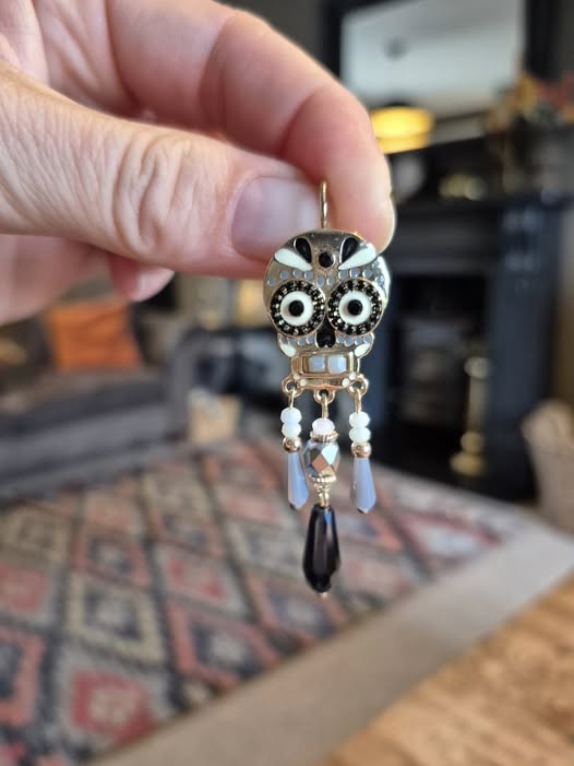 Gold Skull Drop Earrings