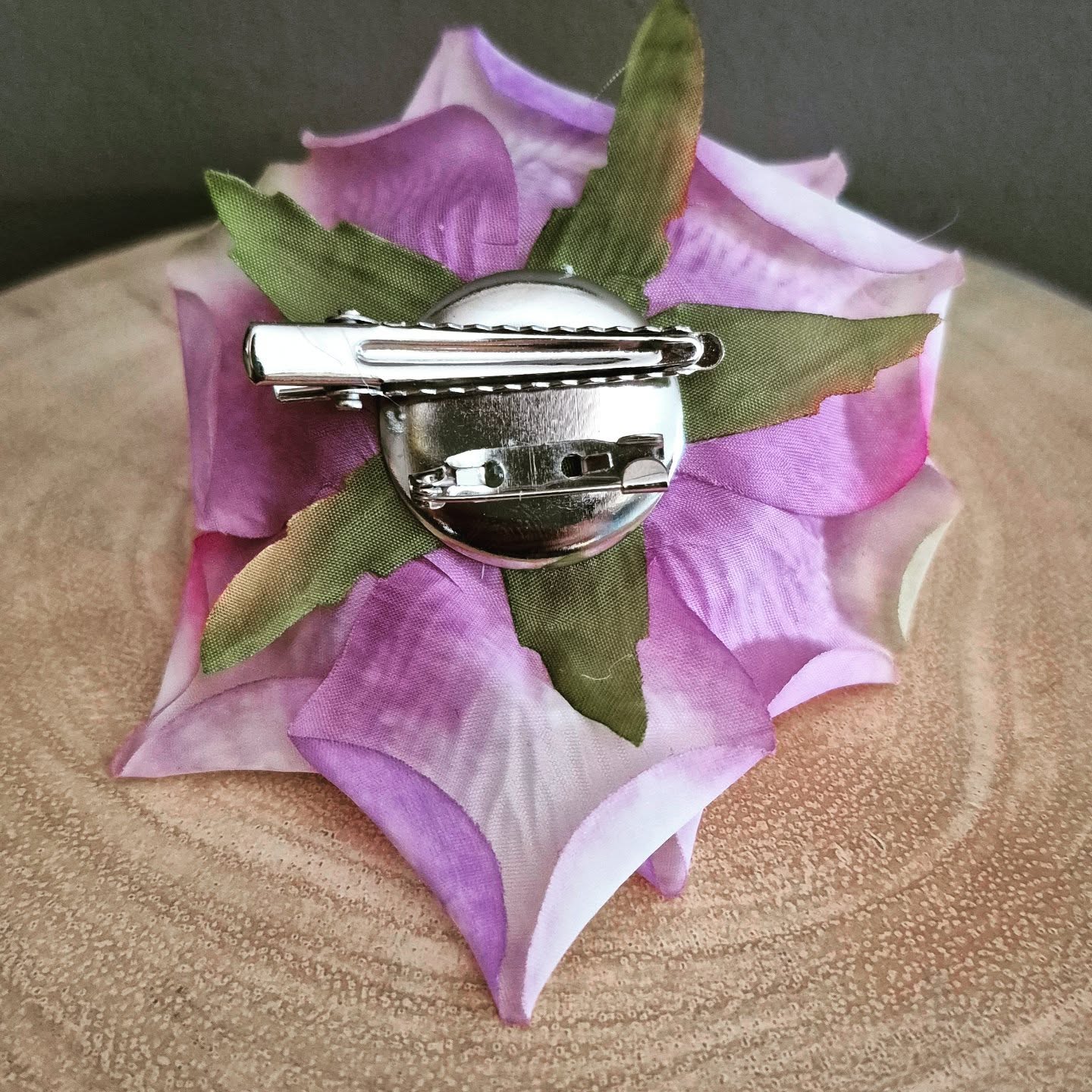Lilac & Purple Rose Corsage Hair Clip & Brooch