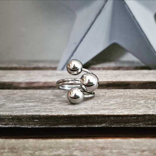 Chunky Ball Adjustable Ring