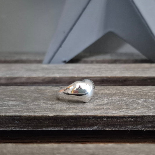 Chunky Heart Adjustable Ring