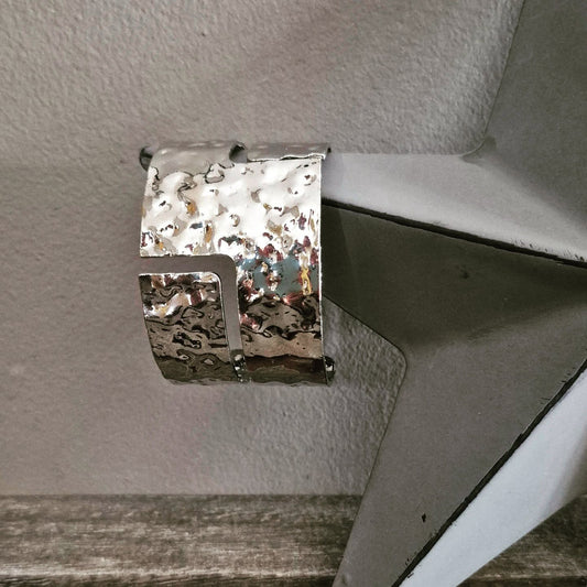 Silver Beaten Cuff