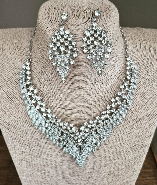 Crystal Statement Necklace Set