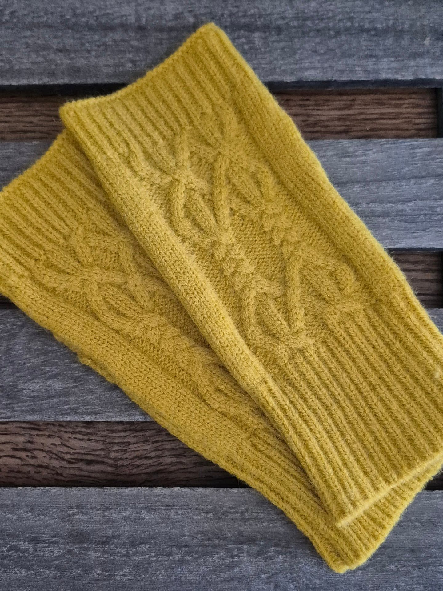 Mustard Fingerless Gloves