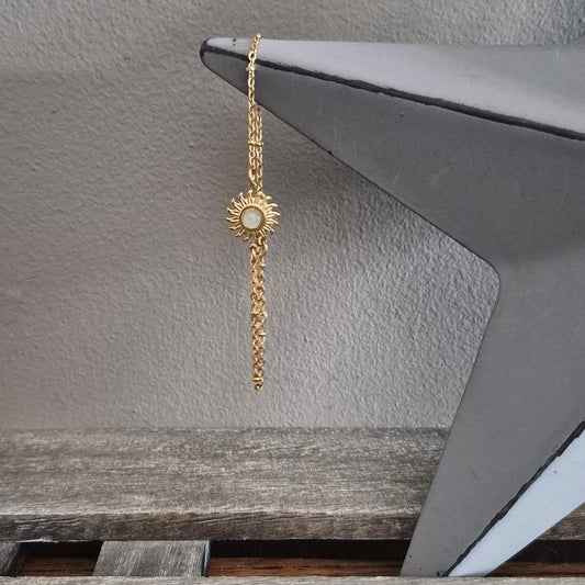 Gold Bracelet With Sun Shape