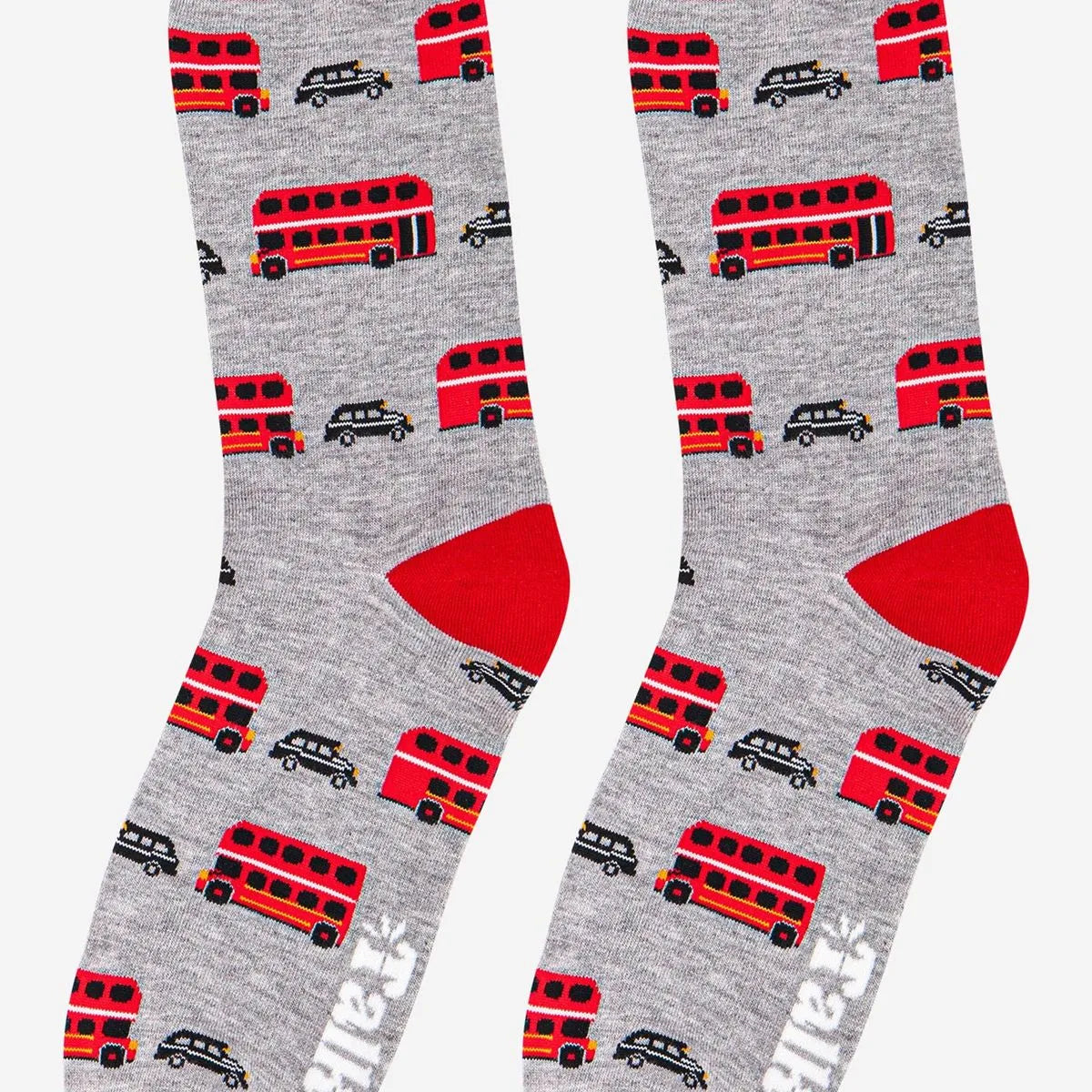 Men's Big Red Bus And Black Cab Bamboo Socks