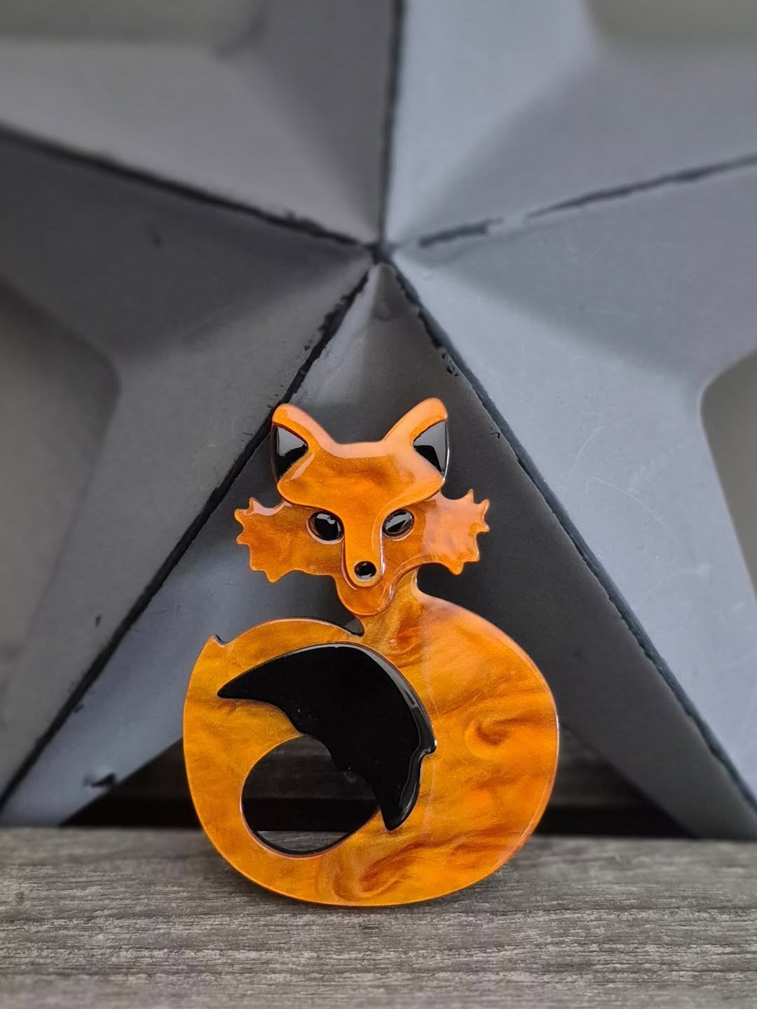 Acrylic Fox Brooch