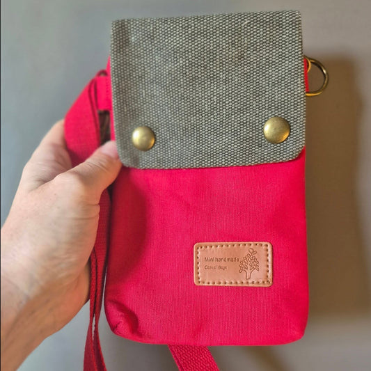 Cross Body Phone Bag - Red