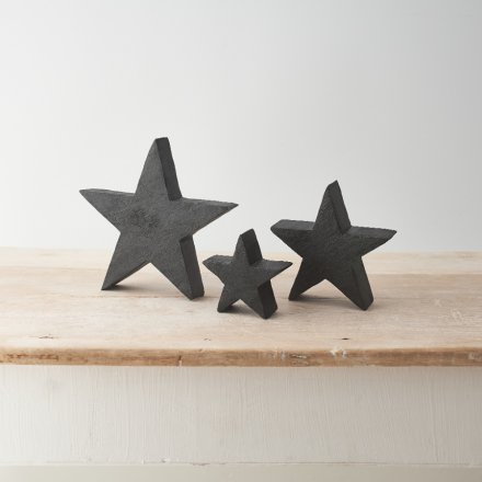 Black Wooden Star, 15cm