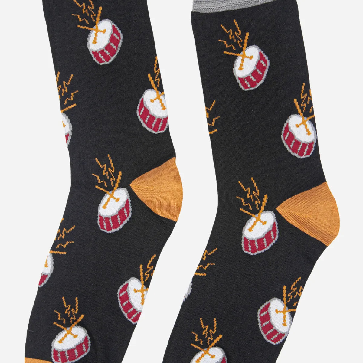 Men's Bamboo Socks Music Dress Socks Guitar Drummer Novelty Socks