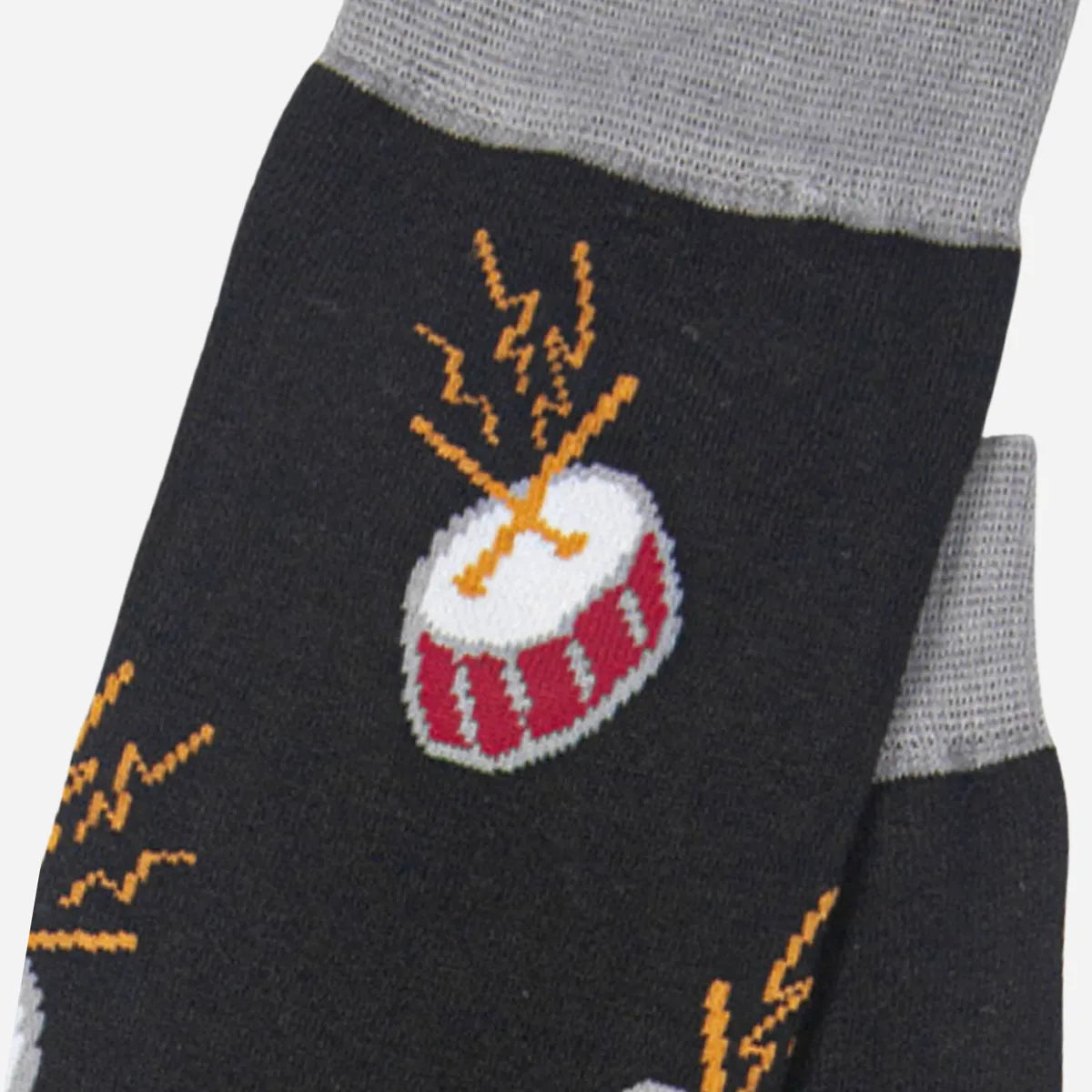 Men's Bamboo Socks Music Dress Socks Guitar Drummer Novelty Socks