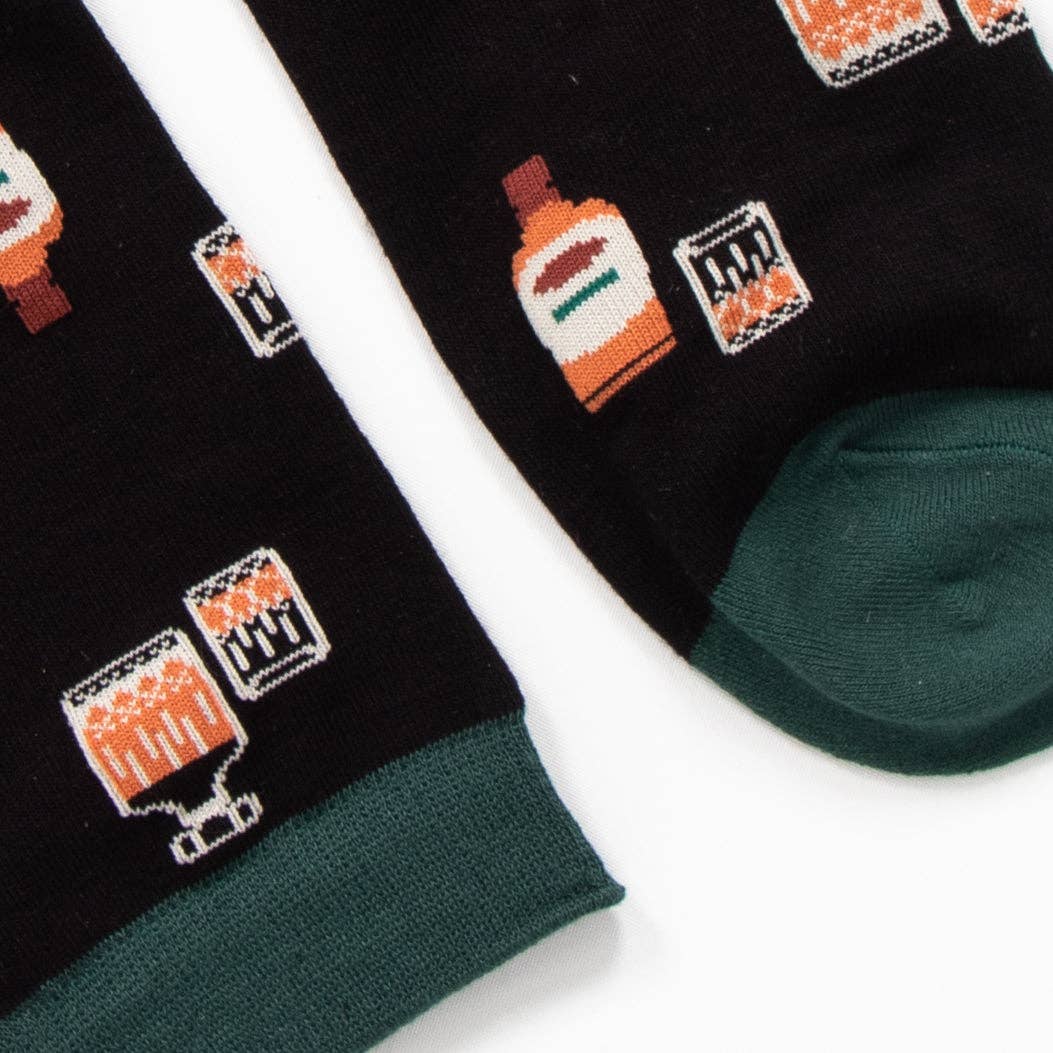 Men's Bamboo Socks - Black, Whisky