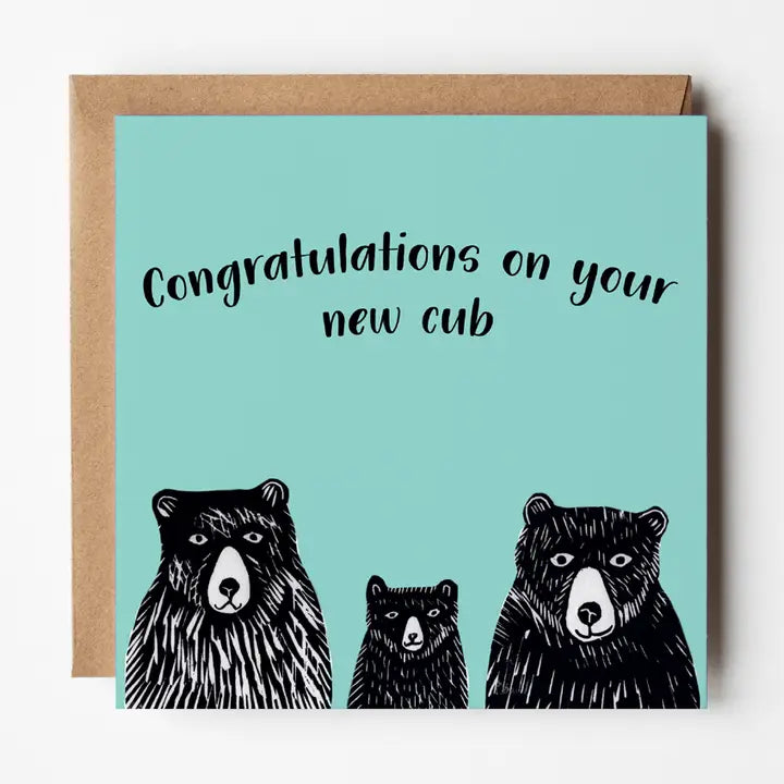 New Cub - Blank Greetings Card