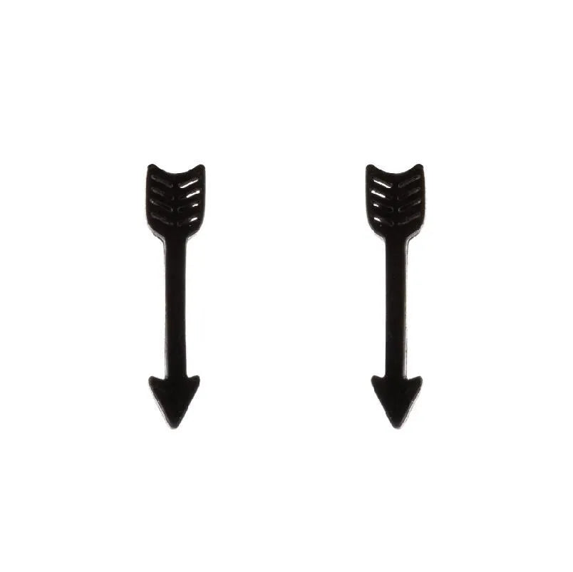 Black Stud Earrings - Arrows