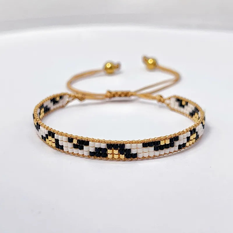 Animal Print Beaded Adjustable Bracelet