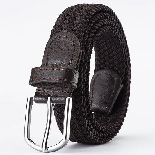 Elasticated Belt - Dark Brown