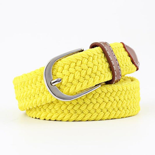 Elasticated Belt - Yellow