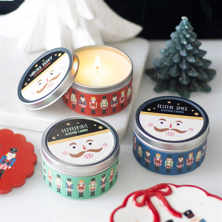 Individual Nutcracker Candle Tins