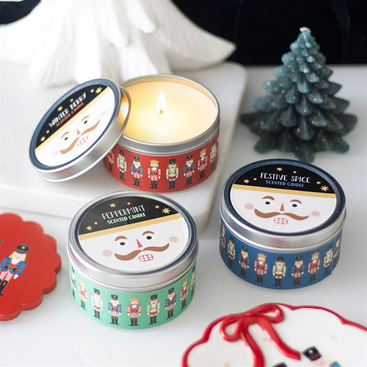 Individual Nutcracker Candle Tins