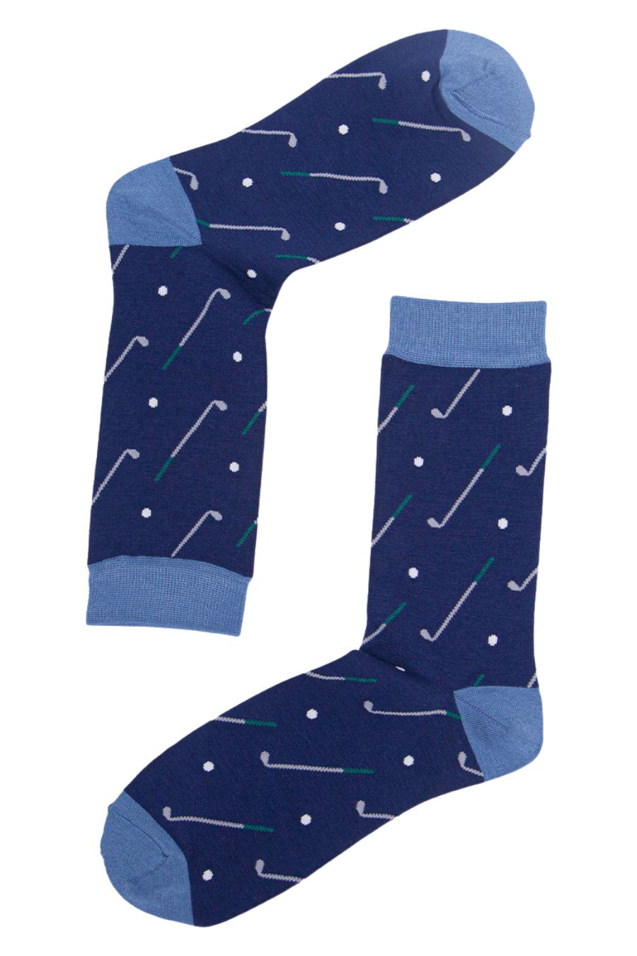 Men's Bamboo Golf Socks Novelty Dress Socks Navy Blue