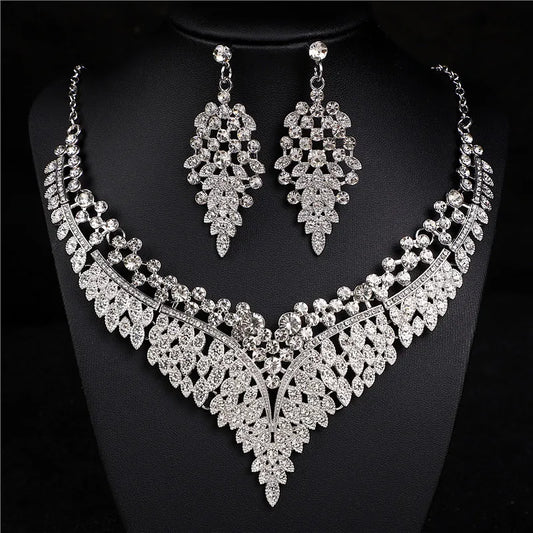 Crystal Statement Necklace Set