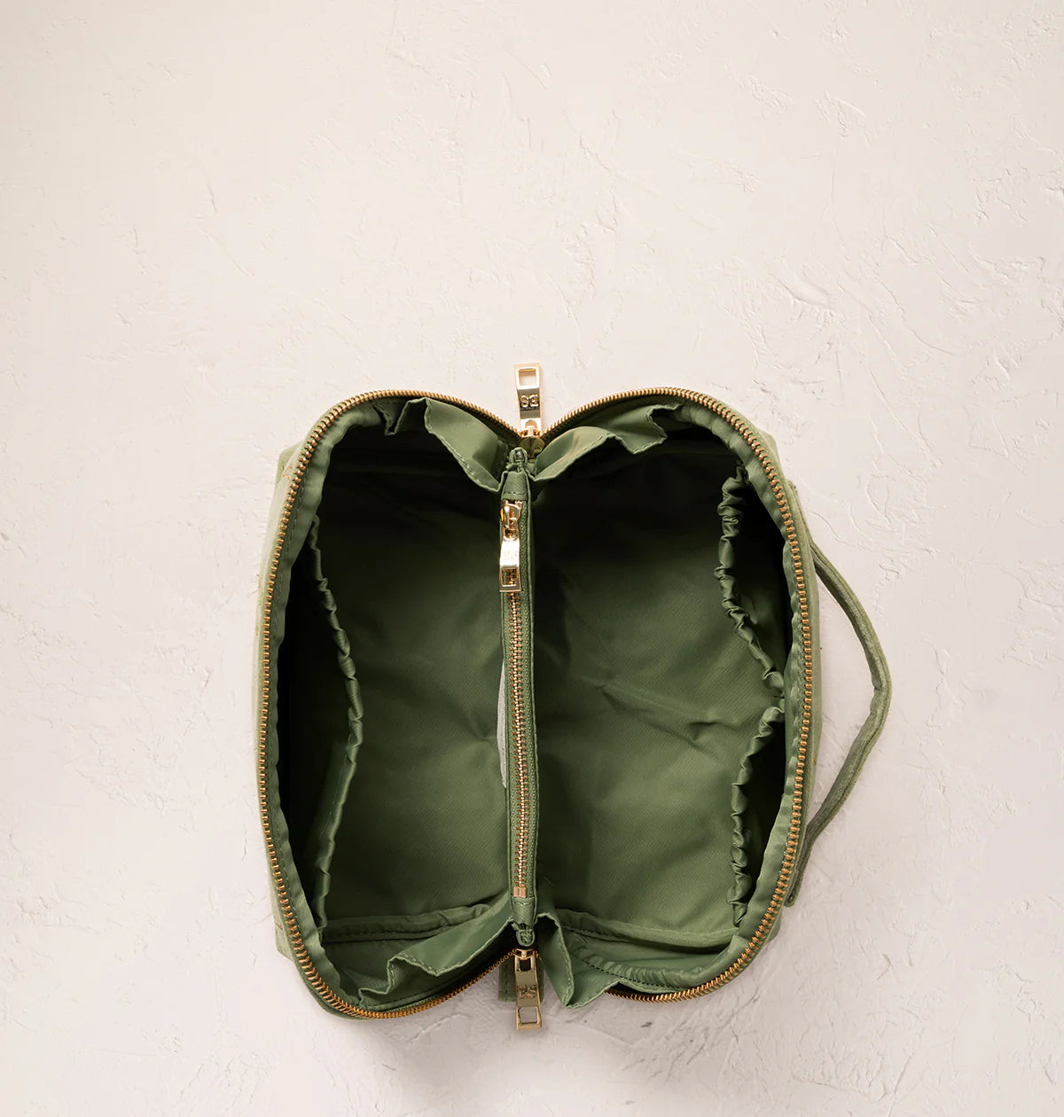 Wild Zebra Palm Open Flat Makeup Bag