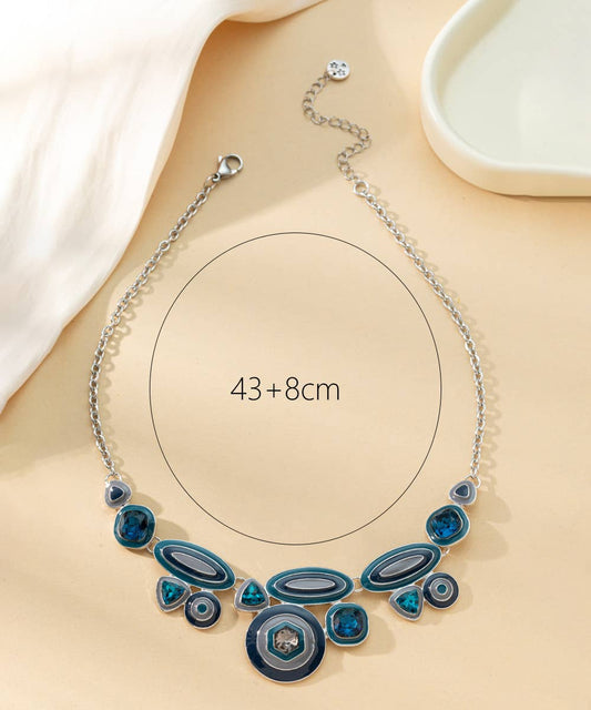 Blue Enamel Necklace