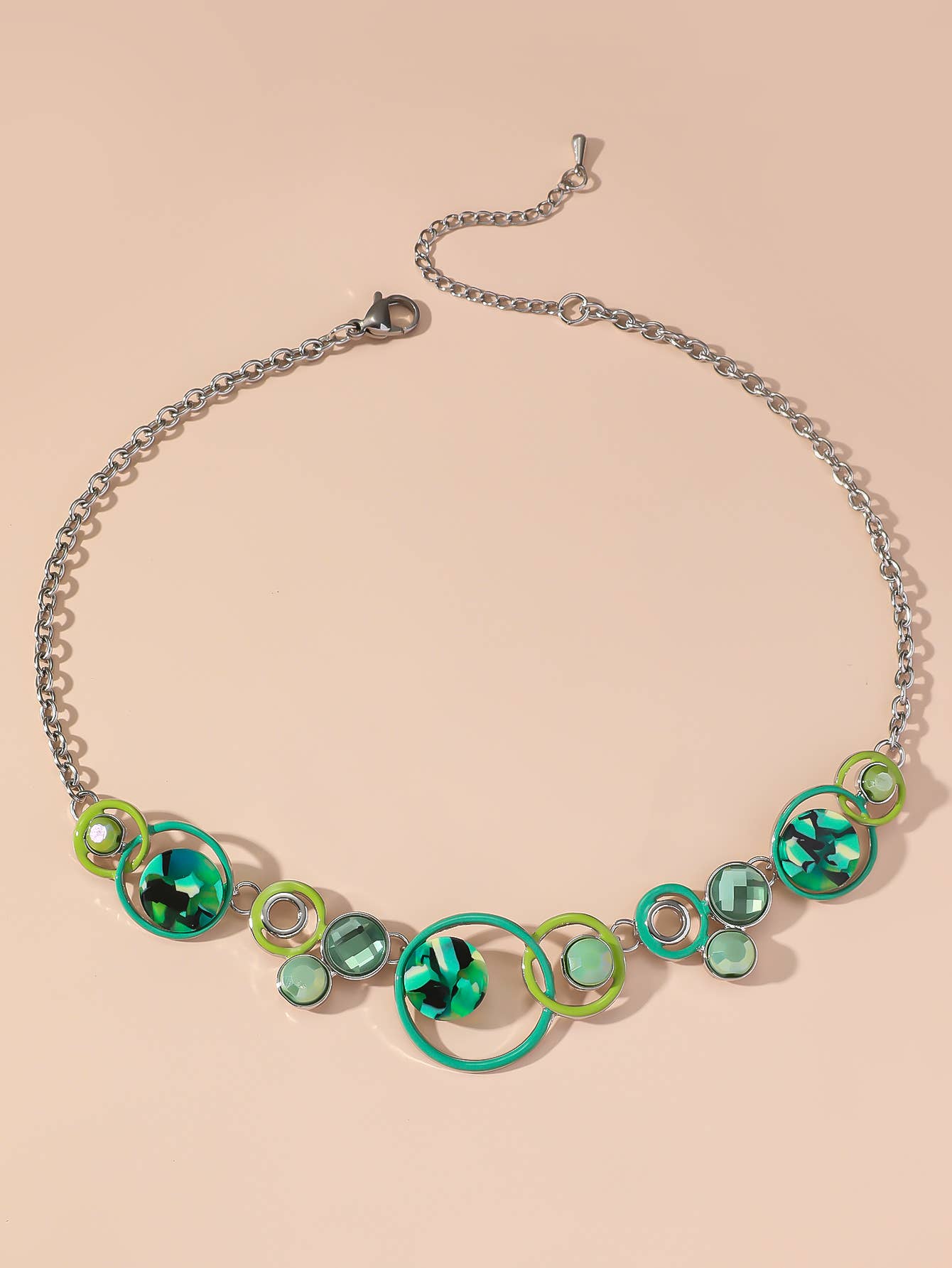 Green Circles Necklace