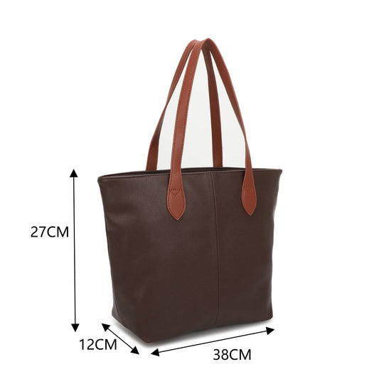 Tote Bag with Two Tone Handles: Sage green