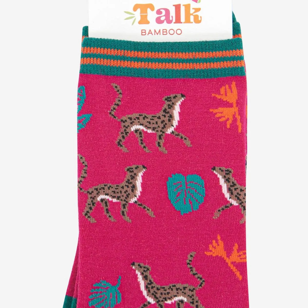 Women's Jungle Cheetah Print Bamboo Socks