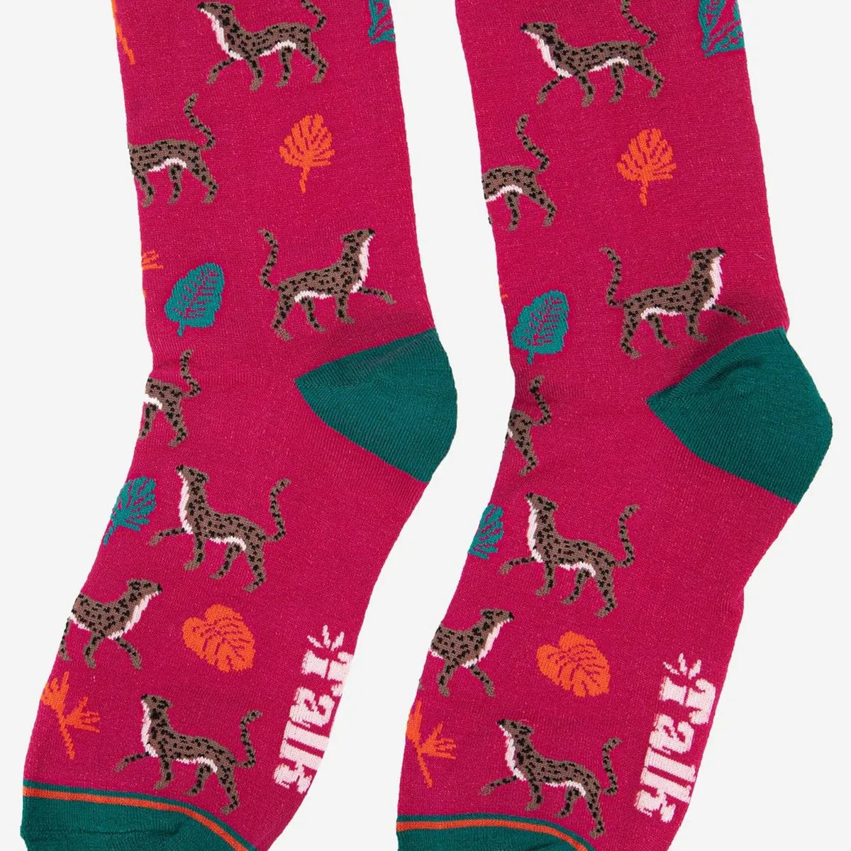 Women's Jungle Cheetah Print Bamboo Socks