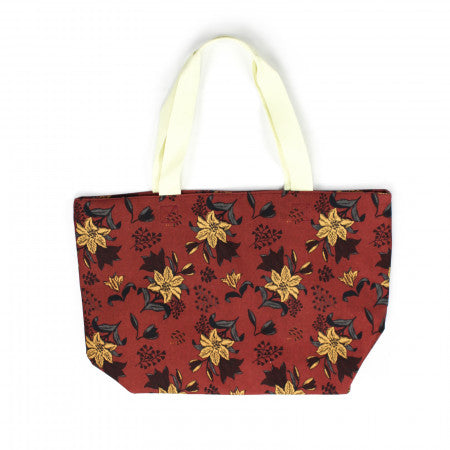 Weekend Bag Rust Red Floral