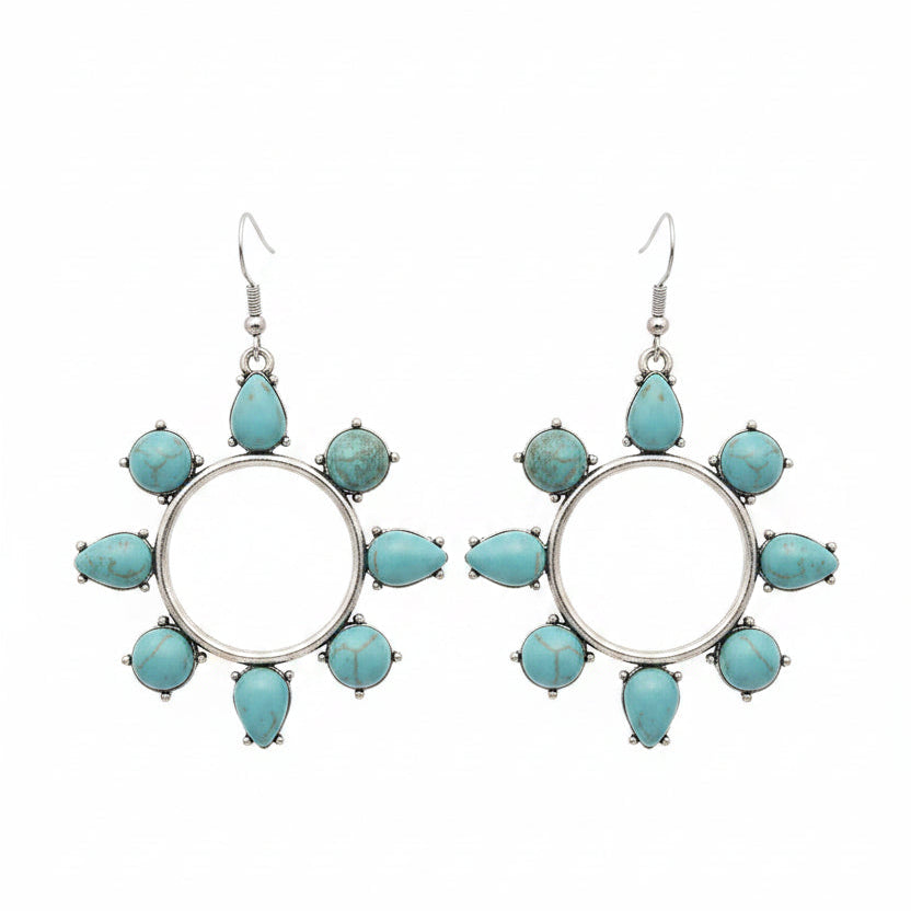 Hoops With Turquoise