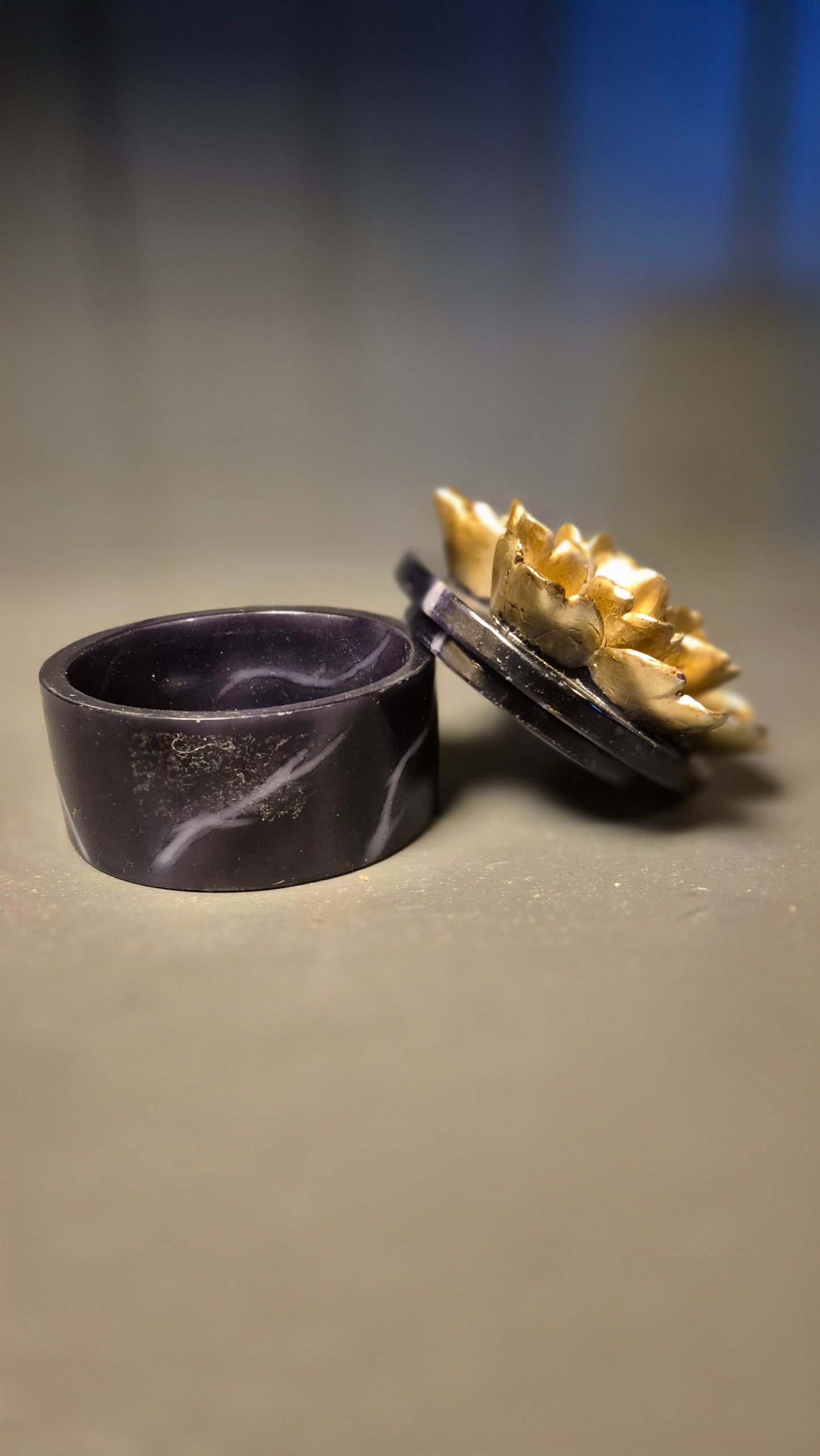 Antique Style Black & Gold Box
