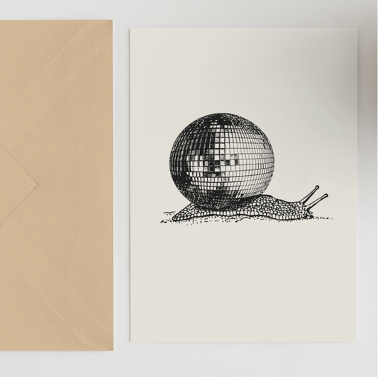Disco Ball Snail Card