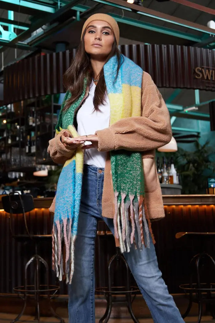 Multi - Coloured Warm Scarf